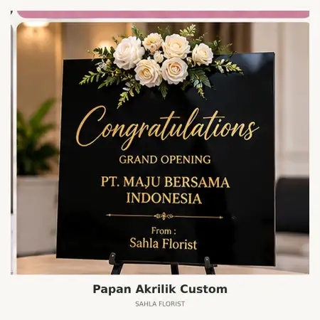 Papan Bunga Akrilik Dalung